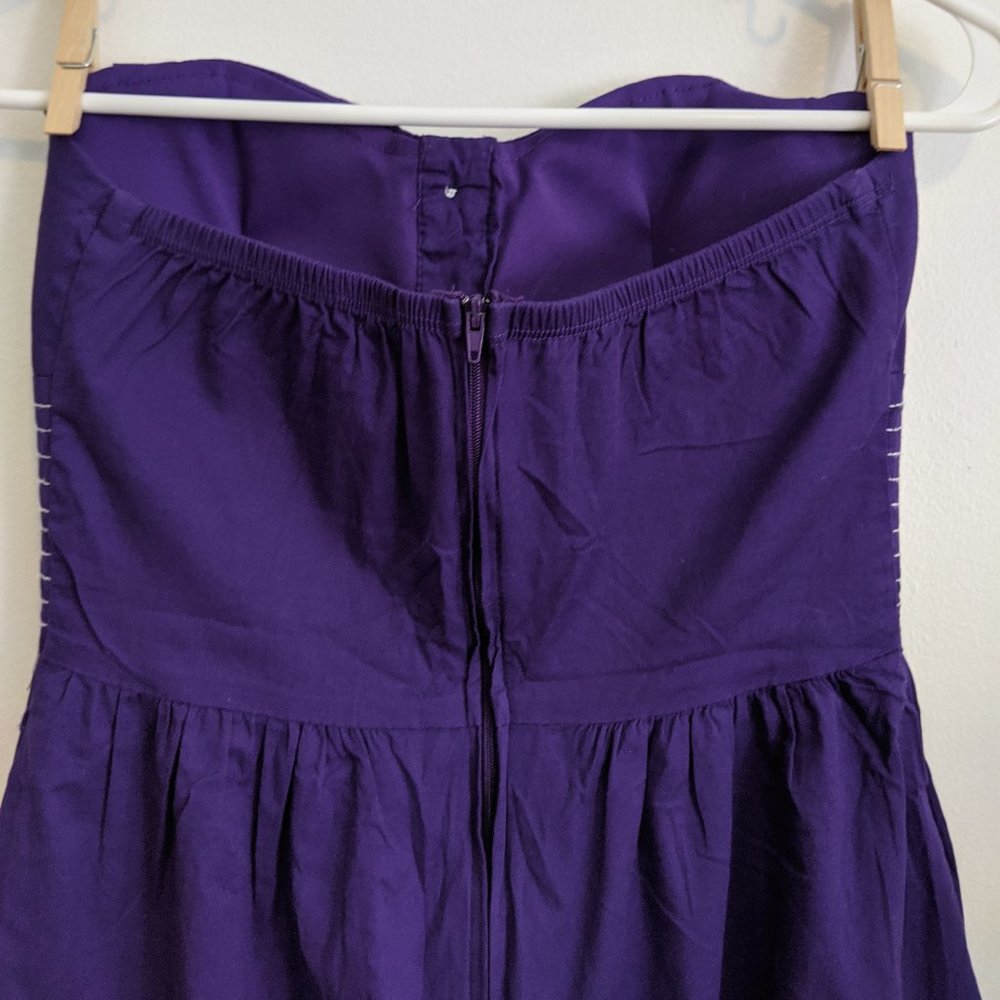 LAST CHANCE Purple Ruby Rox Button Halter Dress - Picture 4 of 5